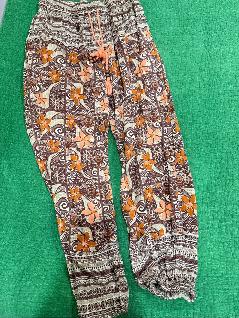 Disney Moana-Inspired Harem Pants in Brown & Cream